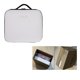 thumbnail image 1 of Bolsa de cosméticos de cuero PU con cremallera y luz LED de espejo (embalaje grande blanco), 1 of 6