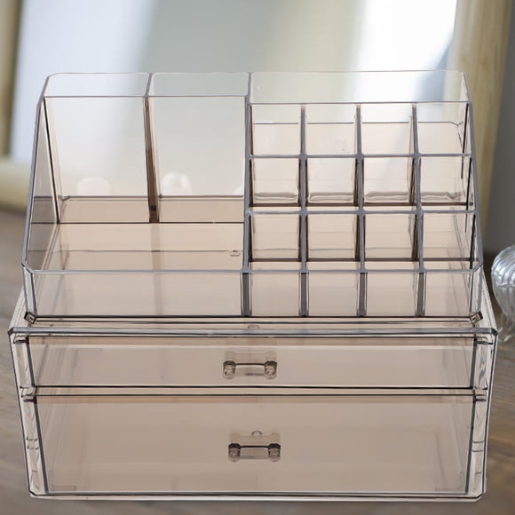 HONITANO 1 Set Bathroom Vanity Tray Grey Makeup Organizer with Drawers for Desktop Storage and Organization