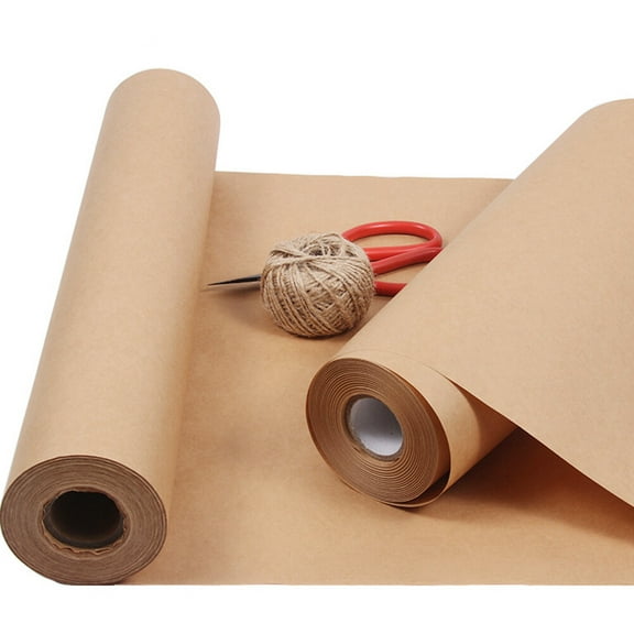LEDMOMO-Brown Paper Roll , Craft Paper, Kraft Paper Roll, Wrapping Paper, Packing Paper for Moving, Gift Wrapping, Wall Art, Table Runner, Arts Crafts