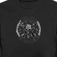 thumbnail image 2 of Men's Pirates of the Caribbean: Curse of the Black Pearl Black and White Rope Skull Logo  Sweatshirt, 2 of 4