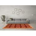 thumbnail image 3 of Ahgly Company Indoor Round Abstract Orange Modern Area Rugs, 8' Round, 3 of 4