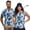 Beautiful Tropical Flower, variant on Matching Golf Shirts for Couple Starfish Shell Quarter Zip Couple Golf Matching Outfits Breathable Fabric Mens Hawaiian Shirt Keep Cool in Hot Weather Machine Washable
