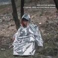 thumbnail image 3 of Reflective Waterproof Emergency Raincoat Poncho for Outdoor Survival Camping, 3 of 5