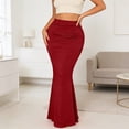 thumbnail image 3 of Ruched Maxi Bodycon Skirts for Women High Waisted Slimming Dressy Casual Long Skirt Going out Outfit, 3 of 8