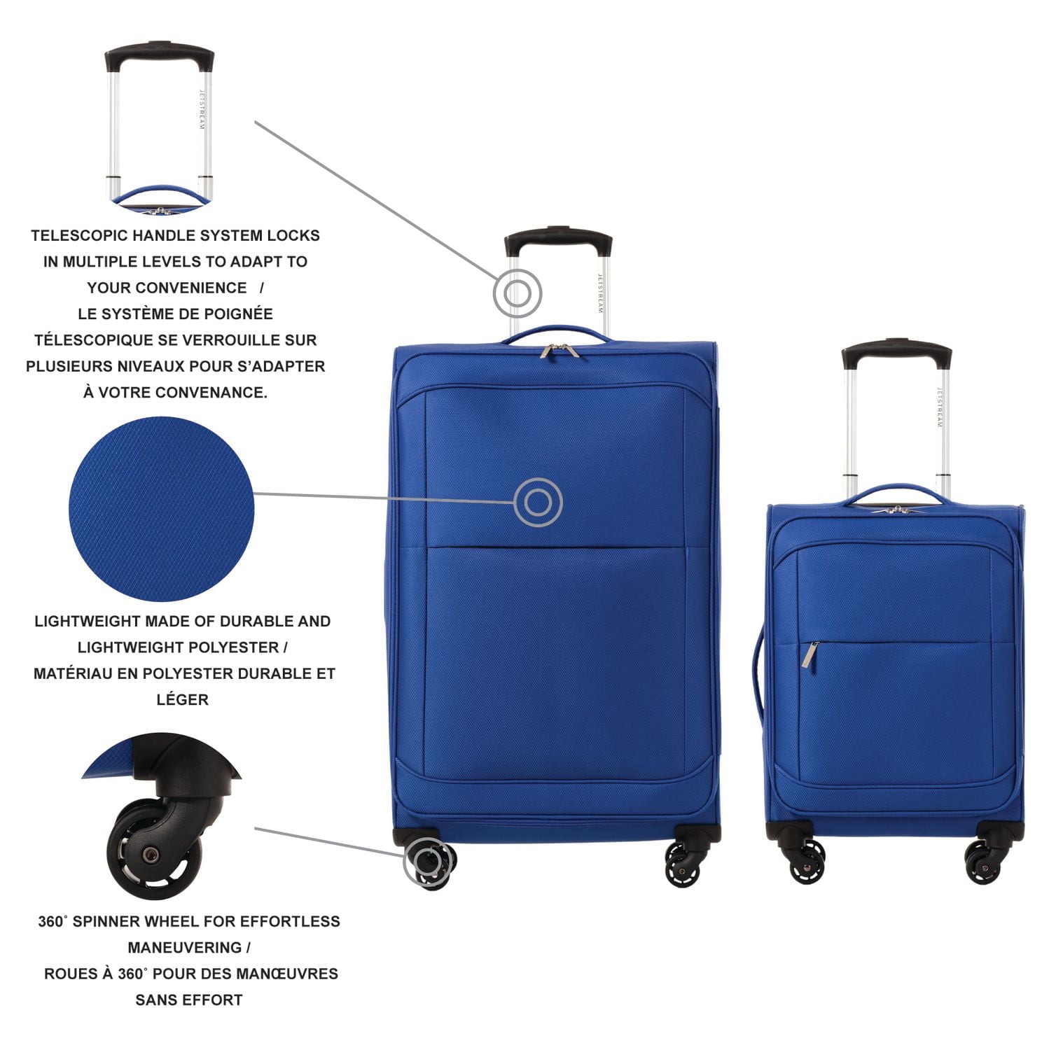 Ensemble de 2 valises souples JetStream®