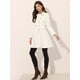 thumbnail image 4 of Abrigo de Invierno con Solapa para Mujer Abrigo con Doble Botonadura blanco XL, 4 of 5