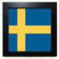 thumbnail image 1 of Suède Drapeau national eu Pays Noir Cadre Carré Photo Mur de Table, 1 of 3