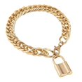 thumbnail image 2 of Here's a polished and engaging product description for your **Vintage Hollow Metal Foot Chain With Lock Pendant Fashion Anklet**:\n\n \n\n**Vintage, 2 of 3