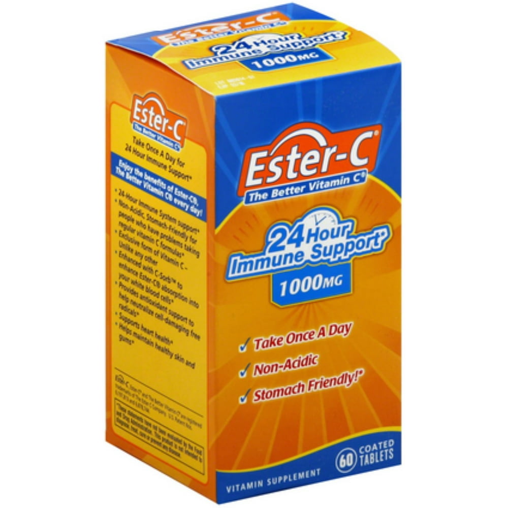 EsterC 1000 mg Coated Tablets 60 ea (Pack of 2)