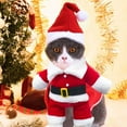 thumbnail image 4 of Traje navideño para gatos, ropa navideña para mascotas, disfraz navideño para perros y gatos, sudadera con capucha de Papá Noel para mascotas, abrigo para perros pequeños, medianos y gatos (talla M), 4 of 4