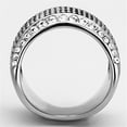 thumbnail image 3 of High polished (no plating) Stainless Steel Ring with Top Grade Crystal in Clear for Men Clear Stone Color Style TK1198 Size 8, 3 of 4