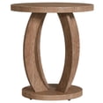 thumbnail image 3 of Yardi Yarda End Table, Round Side Table with Storage, Farmhouse Nightstand Bedside Accent Furniture, Side Tables for Living Room, Rustic Brown, 3 of 5