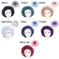 thumbnail image 2 of Reversible Double Layer Hair Styling Accessories Satin Bonnet Chemo Caps Night Sleep Hat Head Wrap Hats PURPLE, 2 of 8