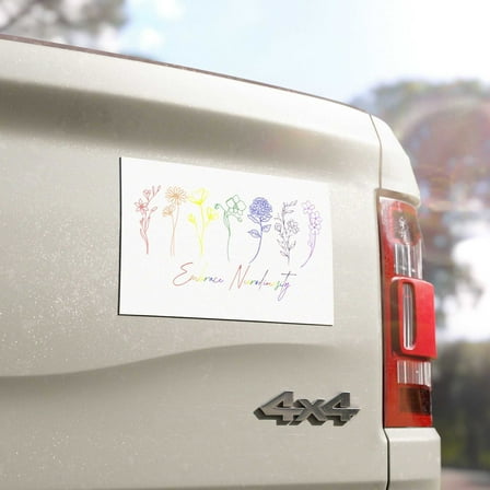 Embrace Neurodiversity Rainbow Car Magnet