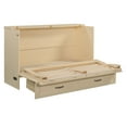 thumbnail image 4 of Queen Size Murphy Bed with Large Capacity Drawers, Space-Saving Cabinet Bed with Foldable Design, for  Apartments, Guesthouses, Gold, 4 of 9