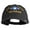 Black, variant on U.S. Air Force Roundel Veteran Embroidered Washed Solid Pigment Dyed Cotton Twill Brass Buckle Cap - Black OSFM