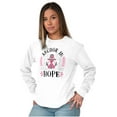 thumbnail image 4 of Breast Cancer Ribbon Anchor in Hope Women's Long Sleeve T Shirt Brisco Brands L, 4 of 6