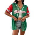 thumbnail image 2 of Soccer Cup 2026 Jersey for Men & Women, Button Down V-Neck Short Sleeve Mexico Baseball Top - Lightweight Mesh Fan Shirt for Stadium & Party Light Green S, 2 of 9