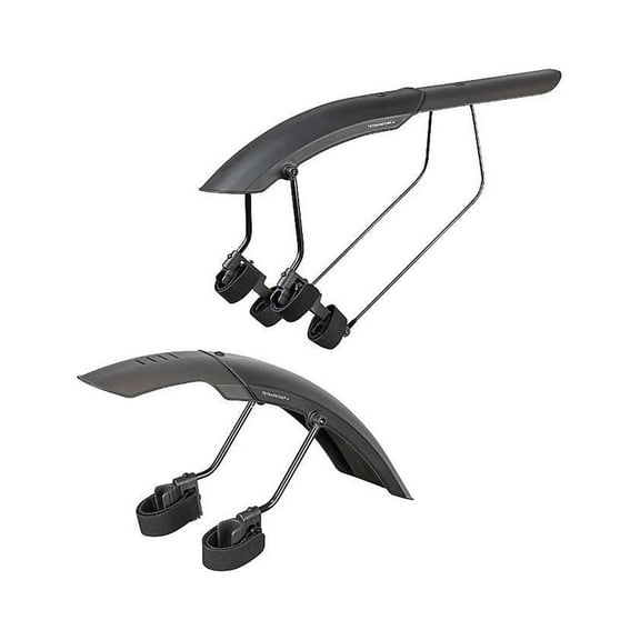 Topeak Tetrafender M1 and M2 Fender Set -Strap-on, Front and Rear, Black