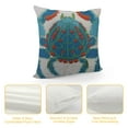 thumbnail image 4 of Euro Sham Cover Blue Euro Size Pillow Shams Euro Sham Covers Sea Creatures Crab Beaded Beach Style European Pillow Covers Easter - Crab Craze, 4 of 5