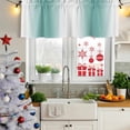 thumbnail image 6 of Aqua Teal White Ombre Valances for Windows, Decorative Rod Pocket Window Valance Curtains, Modern Abstract Art Farmhouse Gradient Short Curtain Drapes for Kitchen/Living Room, 2 Panels, 42" W x 18" L, 6 of 8