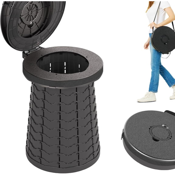 Heavy Duty Portable Toilet, Collapsible for Camping, Truck Drivers, Construction Sites