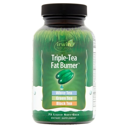 Irwin Naturals Triple-Thé Fat Burner blanc, vert et thé noir liquide Soft-Gels, 75 count