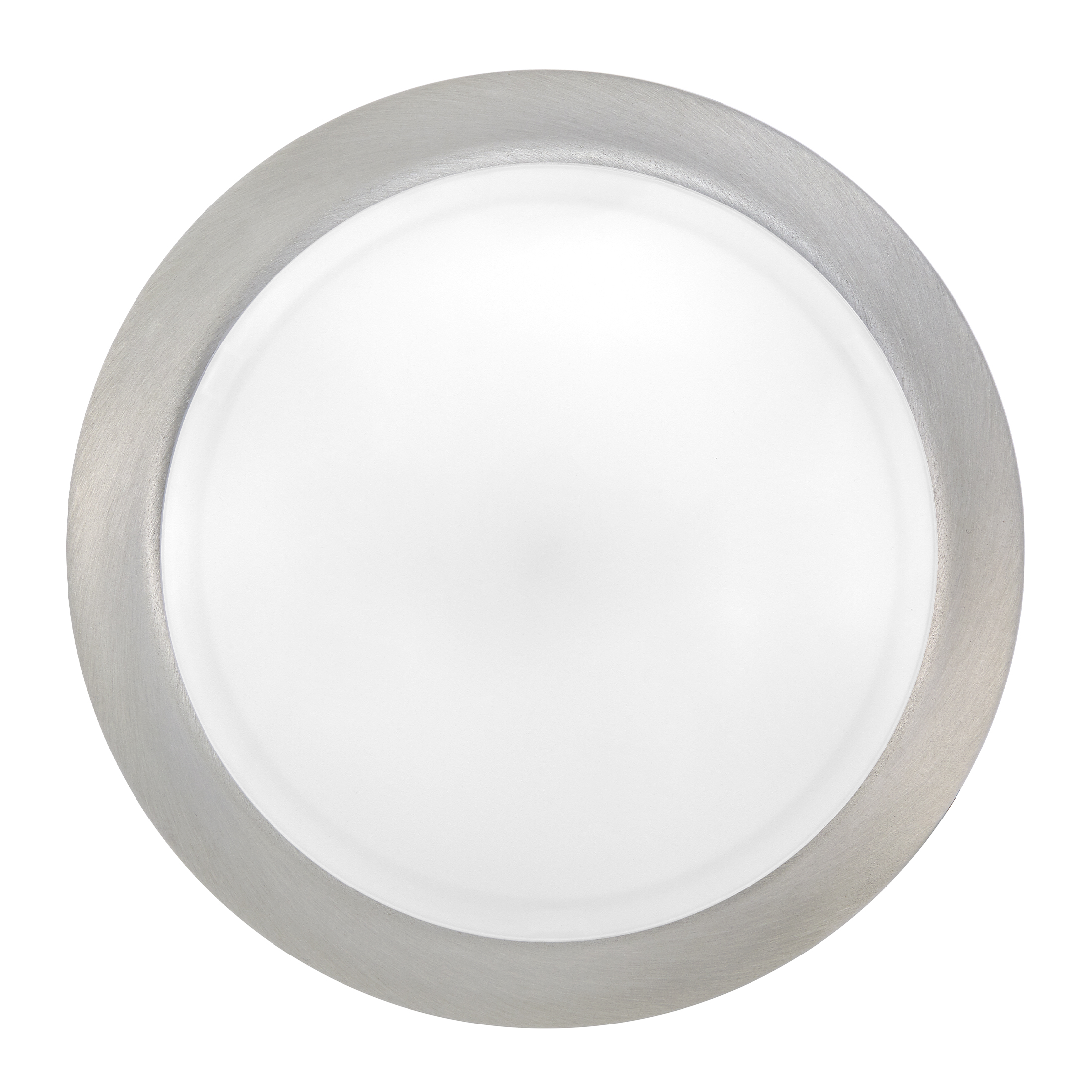Maxxima 7 in. Satin Nickel Slim Round LED Flush Mount Ceiling Light Fixture, LED Disk Light 900 Lumens, Warm White 3000K Dimmable Dome Closet Light, Suitable for Pantry, Mudroom, Foyer and Hallway