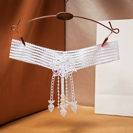 

Guzom Underwear for Women Lace Flower G-String Thongs Tangas Low Rise Hipster Underwear Brief- White Size One Size