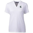 thumbnail image 2 of Women's Cutter & Buck White Michigan State Spartans Forge Blade V-Neck Top, 2 of 3
