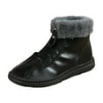 thumbnail image 2 of POROPL Snow Boots for Women Ankle Winter Fleece Leather Shoes,Boots Size 4.5, 2 of 6