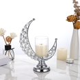 thumbnail image 5 of Moon Shaped Candle Holder Crystal Candlestick Candle Holder, 5 of 5