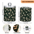 thumbnail image 5 of Yayeee 4 Pack Qtip Holder Bathroom Cotton Swab Canister with Lid Clear Dispenser Set, Green Leaves, 5 of 6