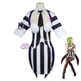 thumbnail image 2 of Película Michael Keaton, nuevo disfraz de cosplay, gran oferta, vestido de rayas blancas y negras para mujer, atuendo de boda y carnaval, 2 of 5