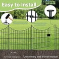 thumbnail image 3 of Panels Garden Fence Dog Fence Outdoor For Yard in H x .ft L Rustproof Metal Fencing with Ground Stakes | No Dig Animal Proof Containment for Pets/Rabbits | Durable Patio Security, 3 of 6