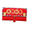 thumbnail image 3 of sobre rojo de año Nuevo Chino, bolsa de tela Hongbao, sobre de dinero de la de dragón 2024, bolsillo rojo para graduación, año Nuevo Lunar Estilo E, 3 of 10