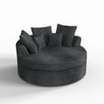 thumbnail image 4 of CRO Decor Dark Grey Corduroy free-install fully foam-filled Compressed sofa, 4 of 6