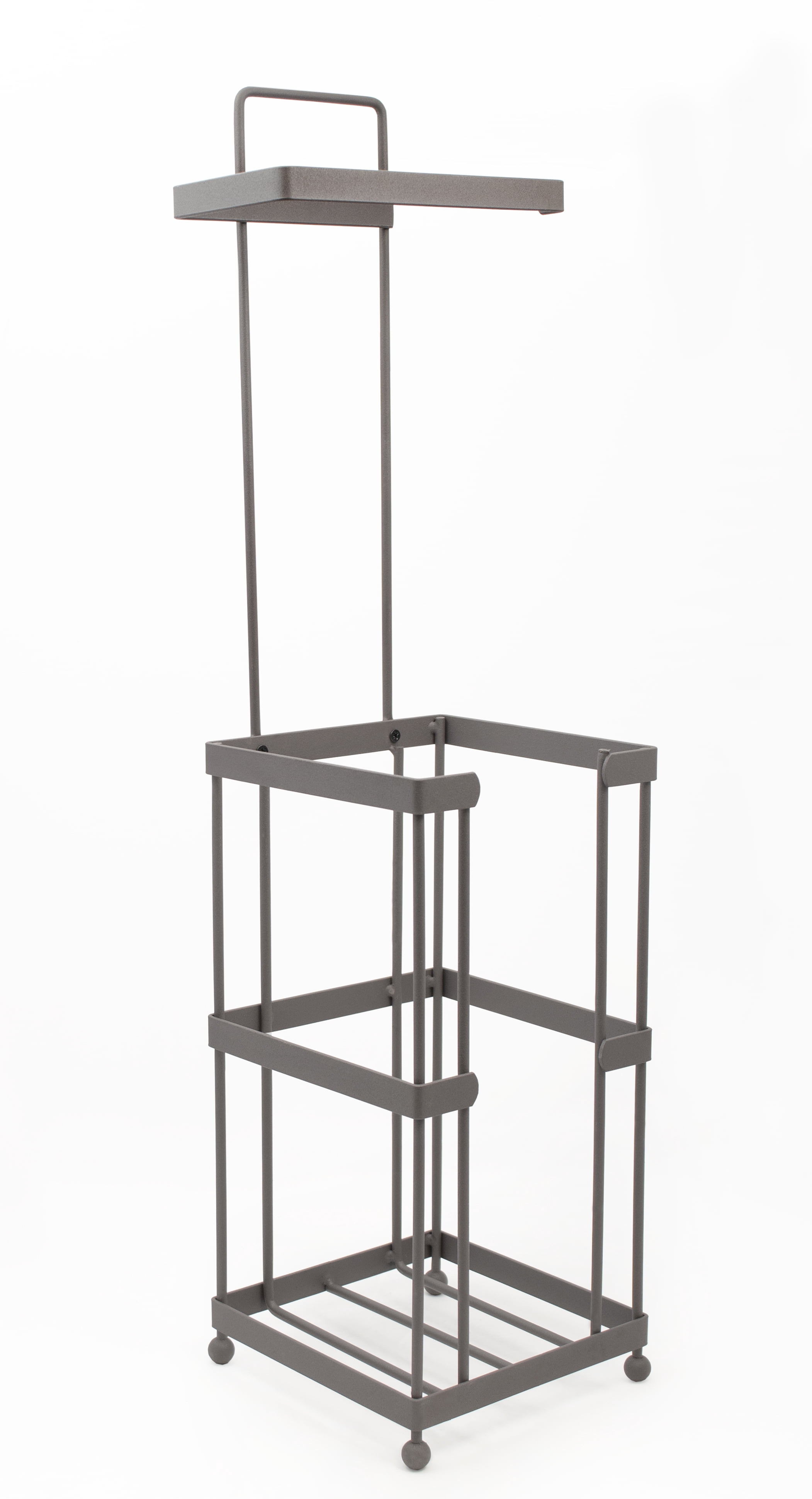 Mango Steam Freestanding Toilet Paper Holder with Storage, Taupe / Dark