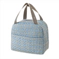 thumbnail image 4 of Hvmvliv Lunch Box Bag Pu Portable Lunchbox Bag Portable Lunch Box Bag For Office Workers Daily Meals Portable Lunch Bag Blue, 4 of 9