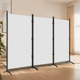 thumbnail image 4 of Gaildon 71’’L*99’’W 3-Pane Portable Folding Privacy Room divider,White, 4 of 10