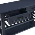 thumbnail image 6 of WEGFTDUOP Retro Pine Wood Console Table with 2 Drawers & Open Shelves - Solid Wood Entryway Table for Living Room and Hallway, 6 of 8
