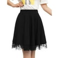 thumbnail image 4 of JINMGG Womens Plus Size Clearance $5 Women's Basic Versatile Stretchy A-line Flared Casual Mini Skater Skirt Black M, 4 of 8