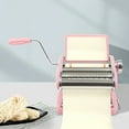 thumbnail image 3 of Pasta Maker Machine Adjustable Thickness Manual Noodle Roller Machine Cutter Pink, 3 of 12
