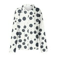 thumbnail image 5 of Sakmal Long Sleeve Spring Blouses for Women 2025 Polka Dot Button Up V-Neck Shirts White Blouses Womens Workout Tops, 5 of 5