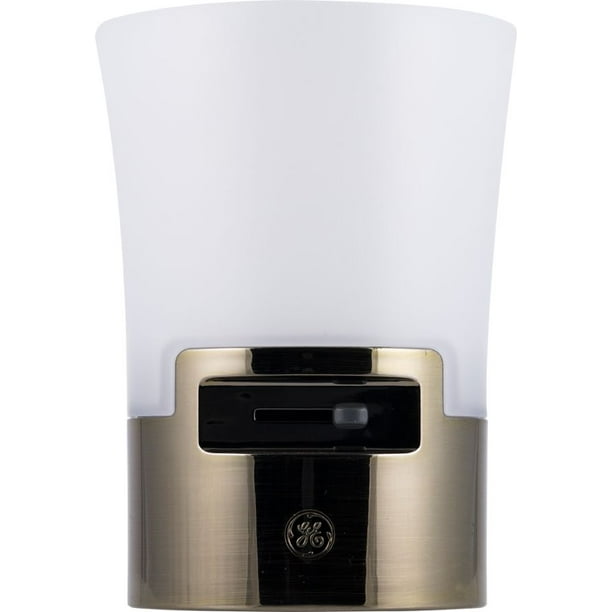 GE UltraBrite Automatic LED Dimmable Sconce Night Light, PlugIn, Up to