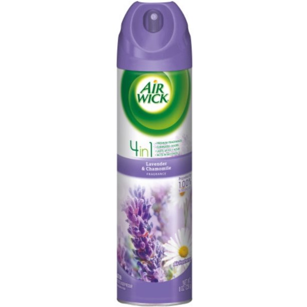 Air Wick Aerosol Spray Air Freshener, Lavender and Chamomile 8 oz (Pack