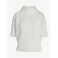 thumbnail image 5 of Free Assembly Women's Mock Neck Wedge Sweater with Short Sleeves, Sizes XS-XXL, 5 of 5