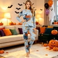 thumbnail image 4 of Matching Family Halloween Pajamas Set - 2026 Cute Ghost & Pumpkin Print Two-Piece Sleepwear Pjs - Family Matching Pajamas Soft Holiday Loungewear Halloween Matching Pajamas for Family, 4 of 6