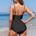 thumbnail image 6 of YanHoo Swimming Suits for Women Athletic One Piece Flounce Swimsuits Ruffled Tummy Control Swimwear Modest Bathing Suits Black,M, 6 of 7