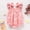 Pink bow, variant on ZEHJUHAN Baby Girl's Sleeveless Ruffle Print Bow Strap Romper, Lace Trim Jumpsuit with Snap Closure Pink bow,0-3M